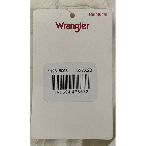 Wrangler High Rise Unforgettable Skinny Jeans Women's Size 4 Off White - Picture 5 of 7